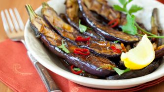 Entrée à l'aubergine