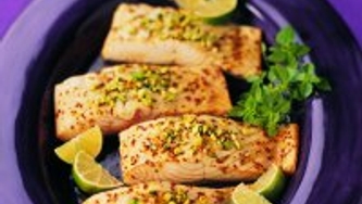 Filets de saumon à la pistache