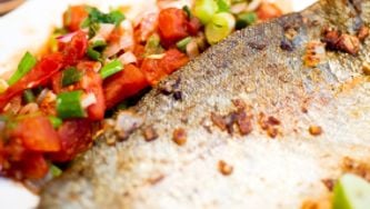 Filets de truite aux tomates et au basilic