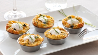 Miniquiches aux crevettes et au safran