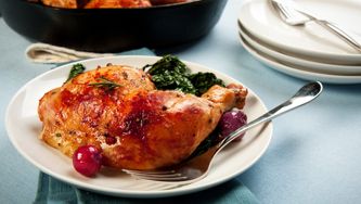 Poulet aux canneberges, thym et érable