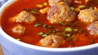 Zuppa aux boulettes de viande