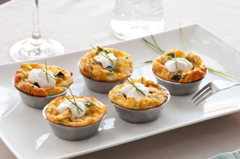 Miniquiches aux crevettes et au safran