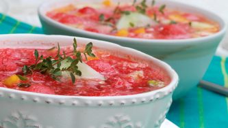 Soupe aux fruits de fin d'été