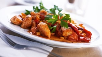 Ragoût de veau aux poivrons rouges