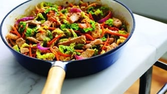 Lanières de veau aux légumes