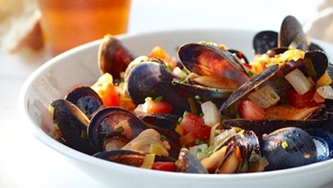 Moules à la portugaise (Mexilhoes à portuguesa)