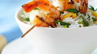 Crevettes grillées à l'orange