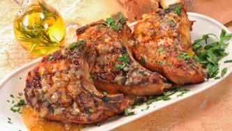Côtes de porc à la portugaise