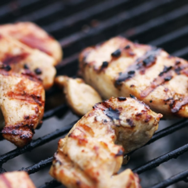 Poulet à l'érable et aux fruits grillés