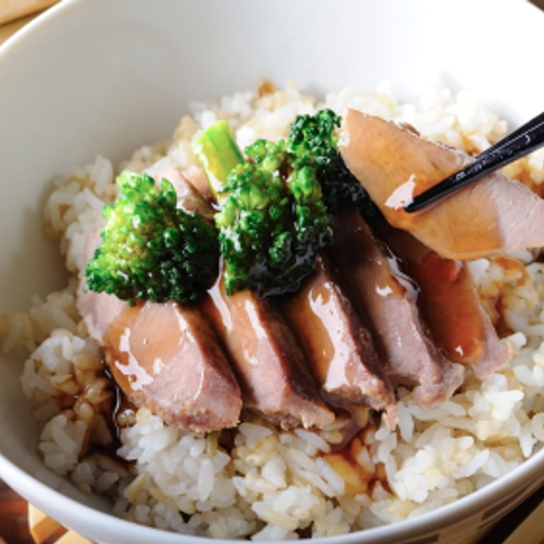 Tranches de porc, sauce teriyaki