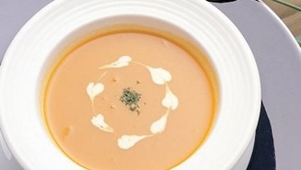 Crème de citrouille au saumon fumé