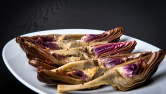 Artichauts violets à l'huile d'olive extra-vierge