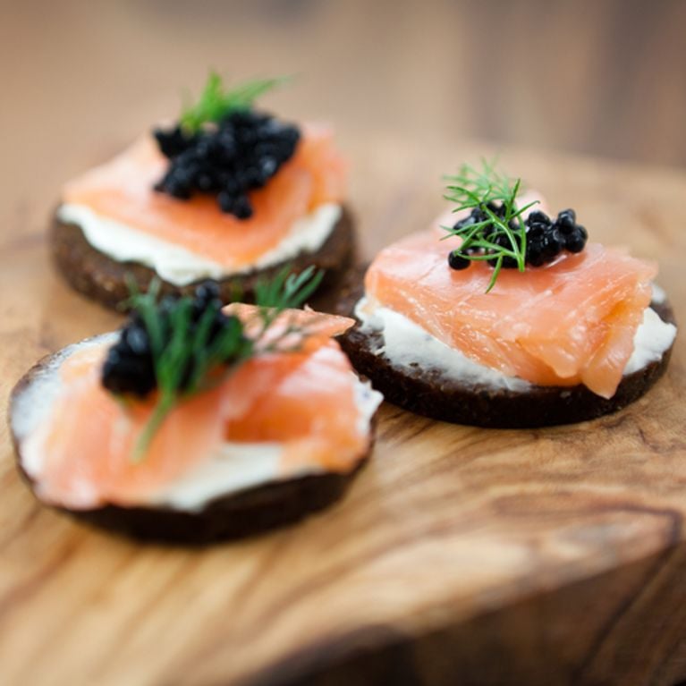 Canapés de saumon fumé