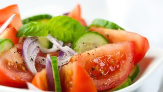 Salade et croûtons de pita