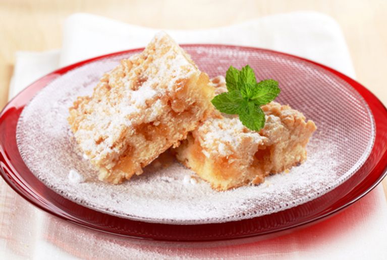 Barres croustillantes au caramel et aux pommes