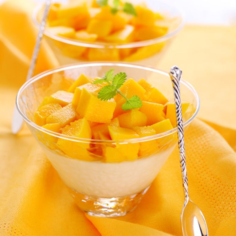 Crème de mangue en dessert