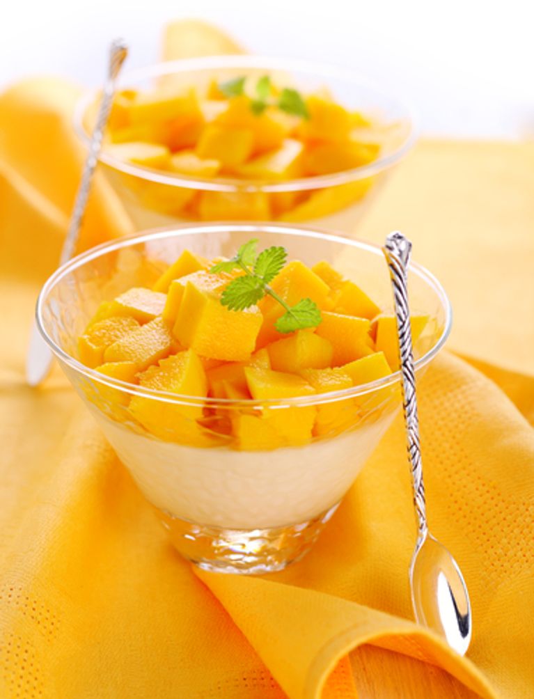 Crème de mangue en dessert