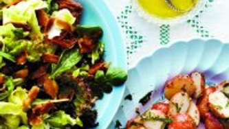Salade verte, vinaigrette à l'érable