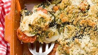 Gratin de chou-fleur aux tomates