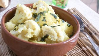 Chou-fleur à la vinaigrettte au curry