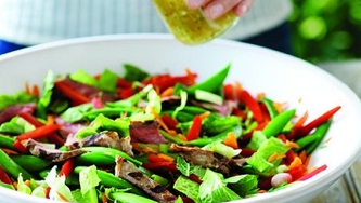 Vinaigrette de cerfeuil et poire