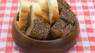 Sandwich au poulet en damier