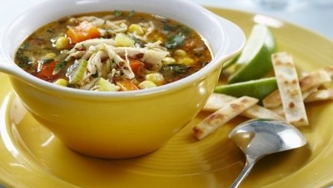 Soupe de poulet aux herbes