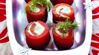 Roulés au poivron rouge et au chèvre