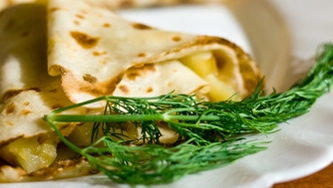 Crêpes parfumées à l'aneth