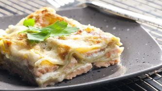 Lasagne à l'aneth frais et au saumon fumé