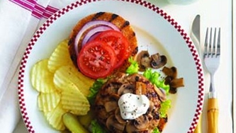 Hamburgers de surlonge et champignons portobello