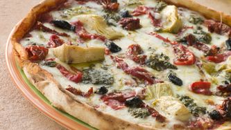 Pizza aux coeurs d'artichauts