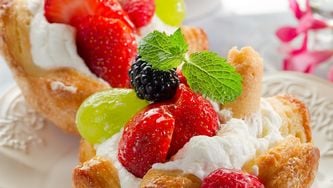 Paniers de fraises des champs