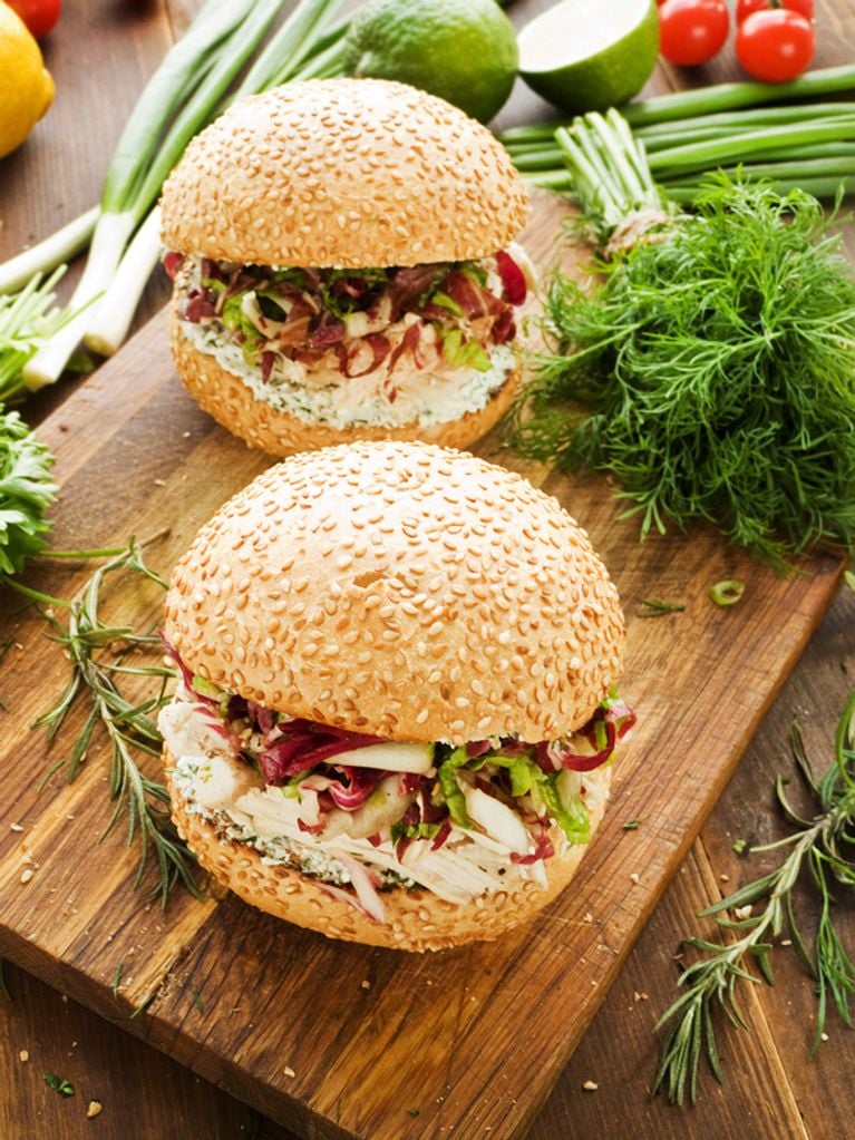 Burgers de poulet savoureux
