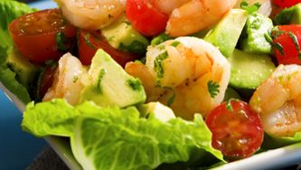 Salade d'avocats et de crevettes