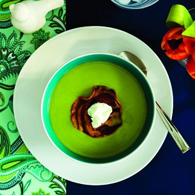 Crème froide aux petits pois