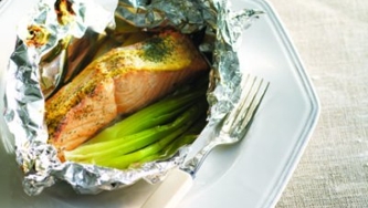 Papillotes de saumon au cari