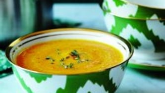 Potage de carottes velouté au gingembre