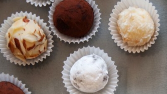 Truffes au chocolat noir