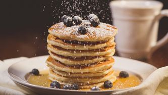 Crêpes épaisses aux bleuets