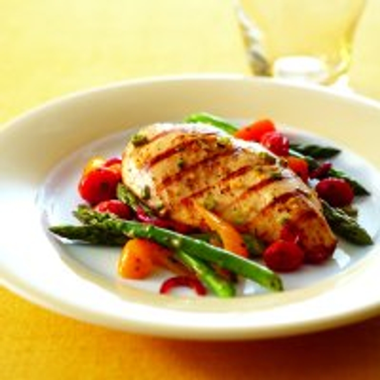Poulet au miel et au citron sur le gril