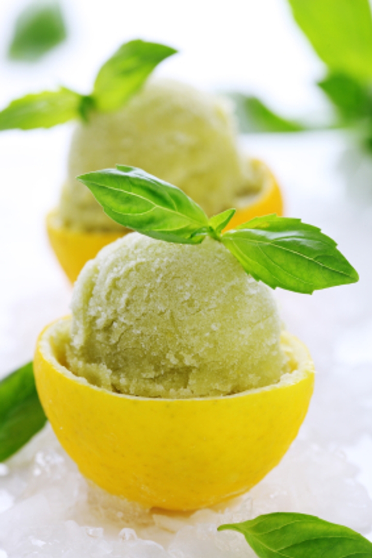 Sorbet au thé vert et au citron