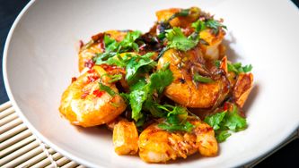 Crevettes au safran