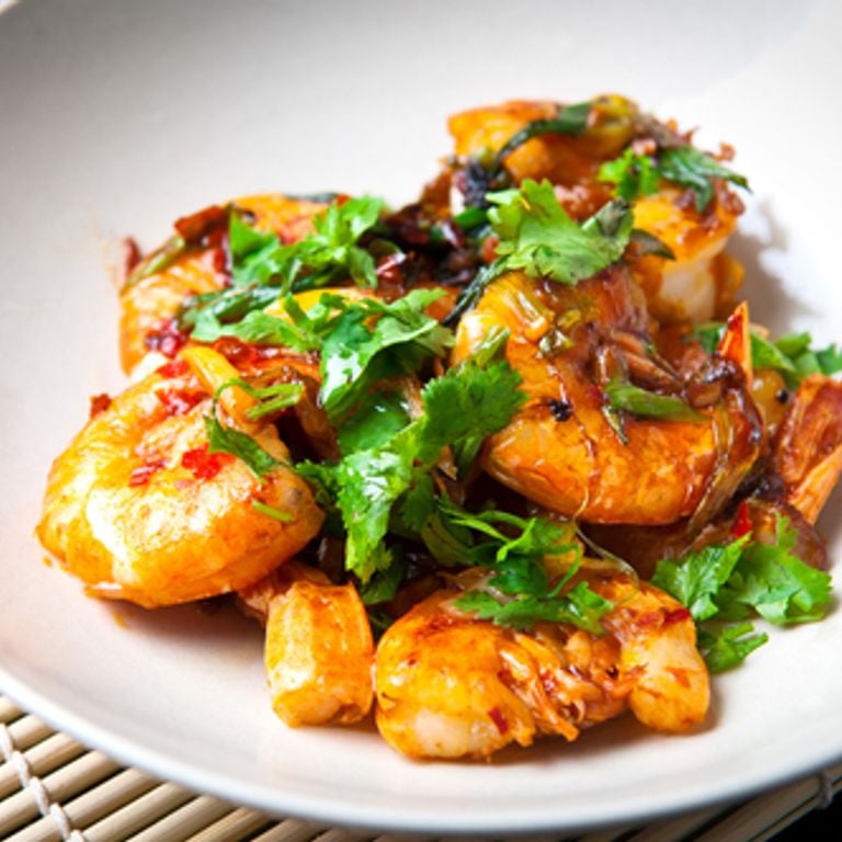 Crevettes au safran