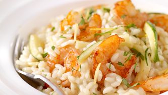 Risotto aux crevettes et courgettes de la maman de Stefano Faita