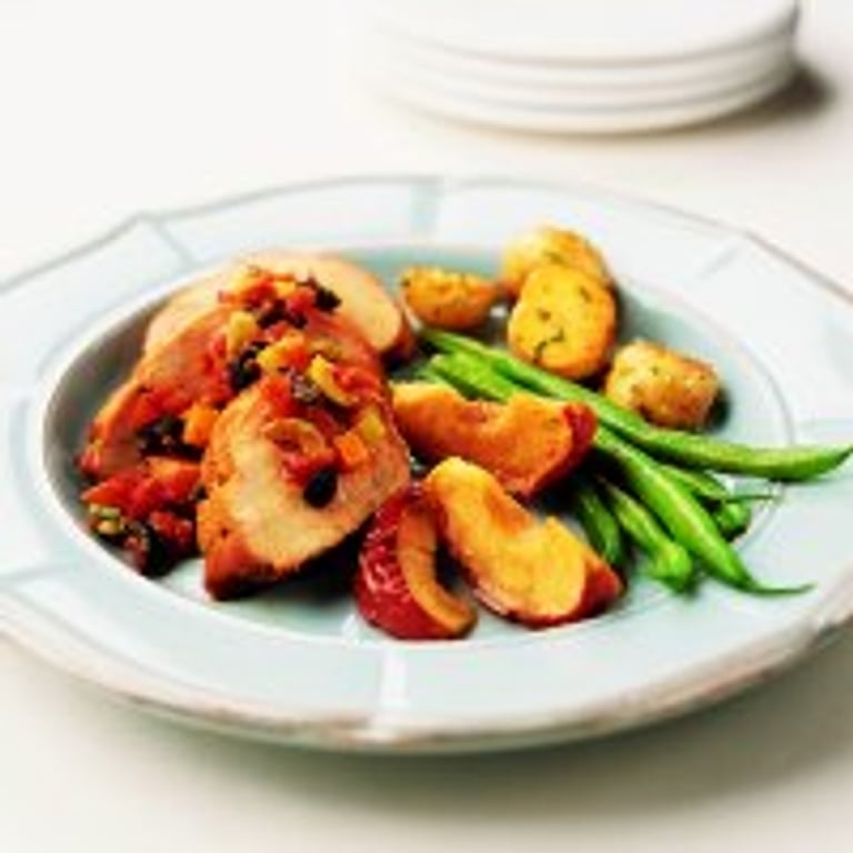 Côtelettes de porc aux pommes et aux figues