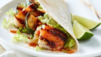 Kebabs de flétan et de courgette