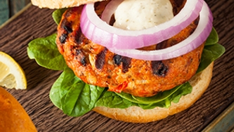 Burgers de saumon à la lime