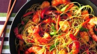 Nouilles aux crevettes épicées